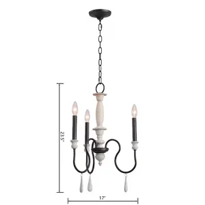 Brownell 17'' Wide 3-Light Chandelier - Anvil Iron 2