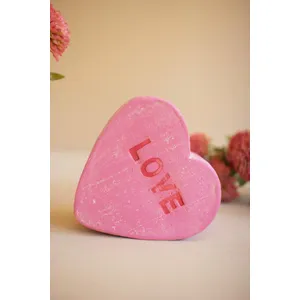 Set of 2 Clay Conversation Heart Vases 3