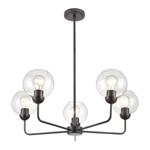 Boman 28'' Wide 5-Light Chandelier - Oil Rubbed Bronze 3