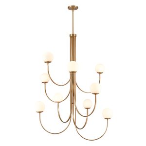 Caroline 44'' Wide 9-Light Chandelier - Brushed Gold 3