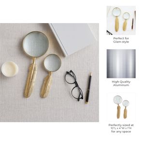 DYLANLAND SET OF 2 GOLD DECOR 1 (IN) 8