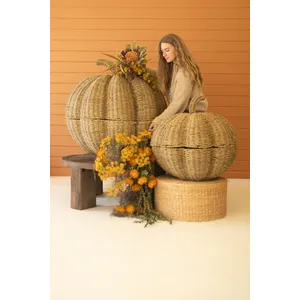Set of 2 Giant Woven Vine Pumpkins 5