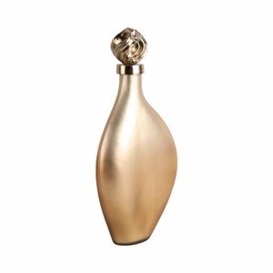 BAKERSHAW GOLD GLASS VASE 18 (IN) 3