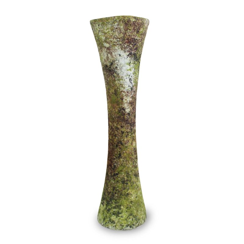 10" Distressed Moss Flared Vase