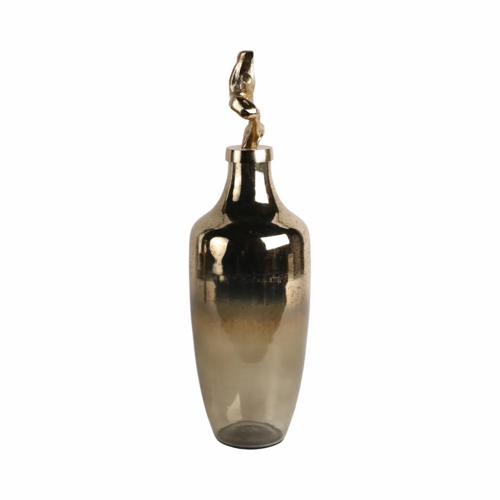 BRAMRUN GOLD GLASS VASE 20 (IN)