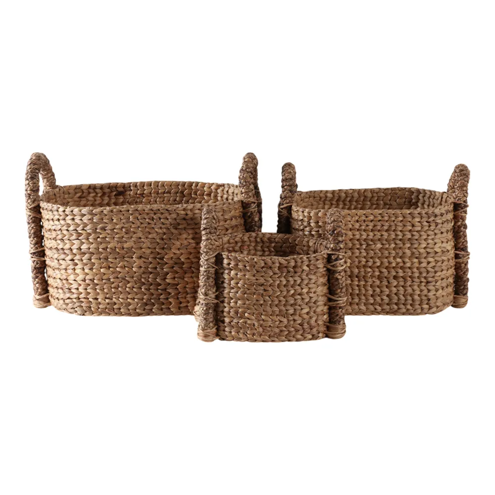 ROSSSIDE SET OF 3 TAN BASKETS 16 (IN)