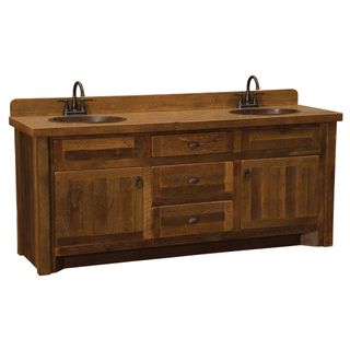 Barnwood Vanity - 6-foot - without Top - Double Sink