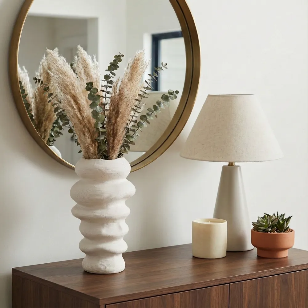 DUTTONMORE WHITE VASE 12 (IN)