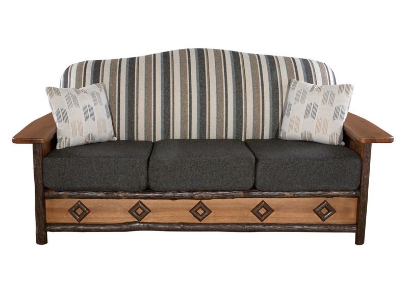 Hickory Diamond Peak Sofa - Customer Material - Seat:  Fabric TBD;   Backrest:  Fabric TBD 4