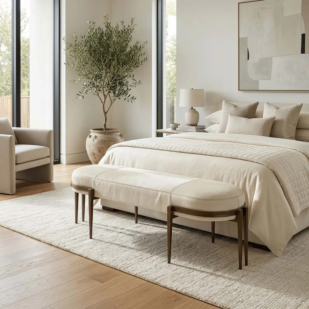 CROSBYFORD WHITE BENCH 19 (IN)