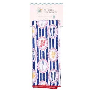 Mediterranean Market Waffle Weave Tea Towel 3