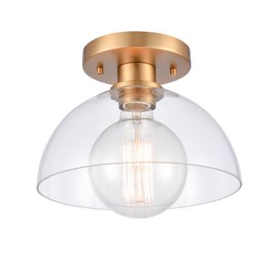 Julian 10'' Wide 1-Light Semi Flush Mount - Brushed Gold 3