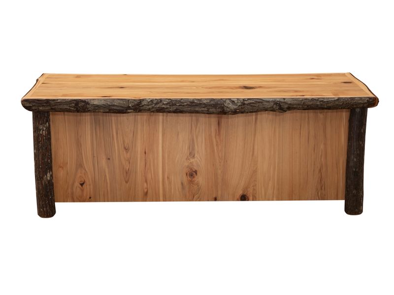 Hickory Log Enclosed Coffee Table - Three Drawer - Espresso - Standard 7