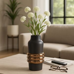 HARKENBROOK BLACK VASE 15 (IN) 9