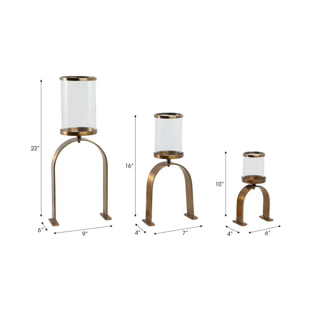 FLYNN GOLD CANDLE HOLDER 22 (IN)