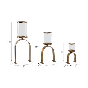 FLYNN GOLD CANDLE HOLDER 22 (IN) 8