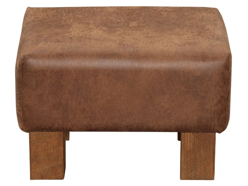 Upholstered Footstool - Barnwood Leg - Standard Fabric 2