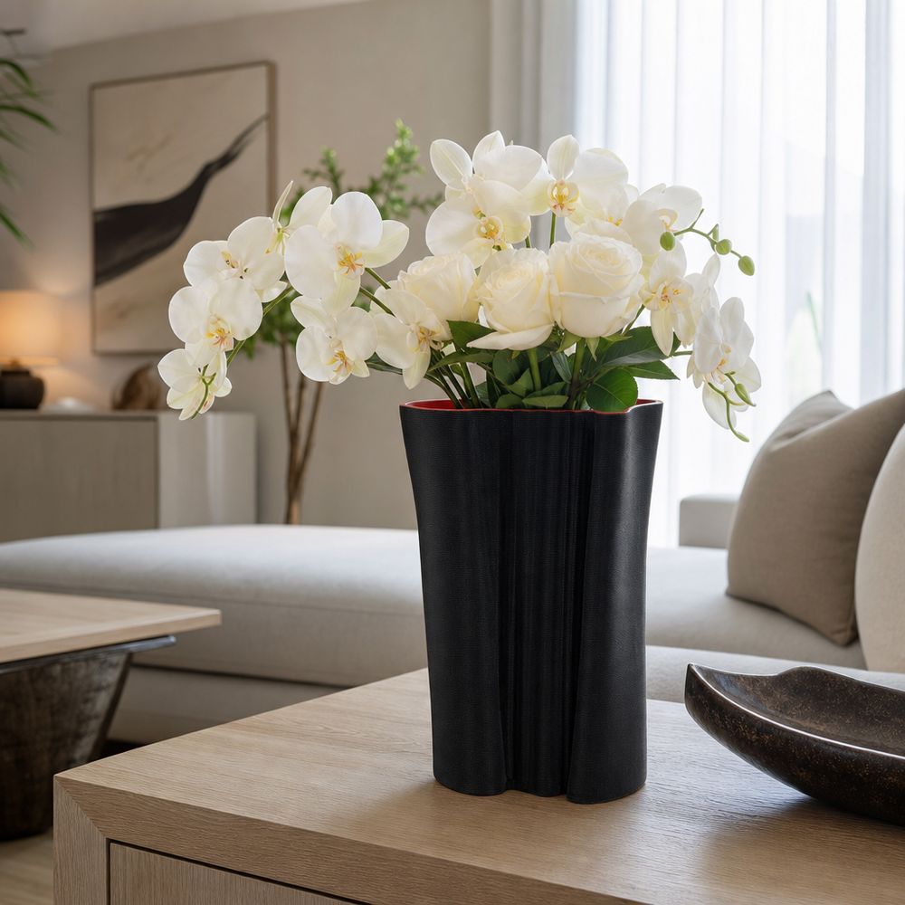 CLYDESIDE BLACK VASE 12 (IN)