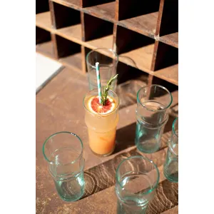 Tall Recycled Moroccan Style Tea Glass 4