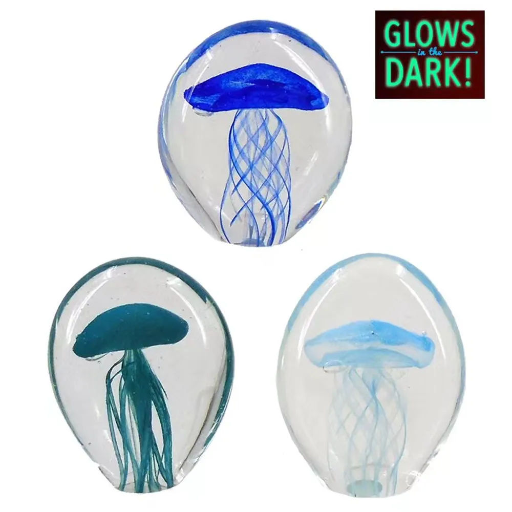 3-1/3" 300G GLASS JELLYFISH 3-ASST GLOW