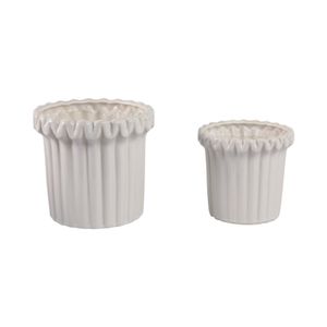 WALTONSTONE SET OF 2 IVORY PLANTER 8 (IN) 4