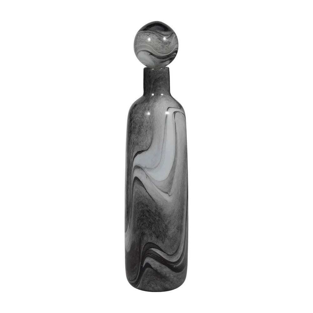 GRIFFINRIDGE GRAY GLASS VASE 22 (IN)