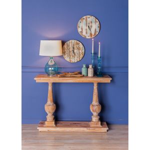 Wooden Roman Wall Clock - Weathered Blue 5