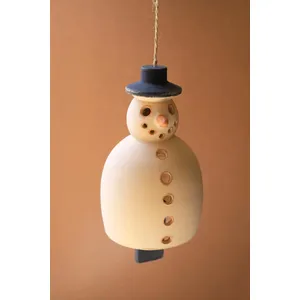 Hanging Clay Snowman Chime 1