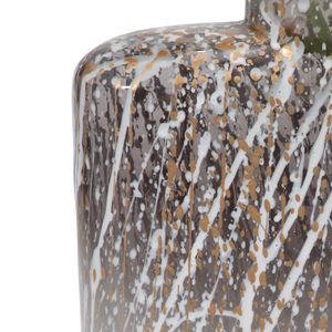 STONEWOOD IVORY GLASS VASE 10 (IN) 6