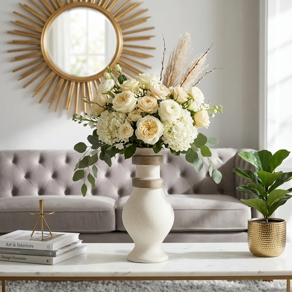 ROMANDALE IVORY VASE 15 (IN)