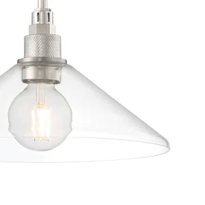 Charis 12.5'' Wide 1-Light Mini Pendant - Polished Nickel with Brushed Nickel 4