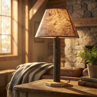 Hickory Log Buffet Lamp without Lamp Shade