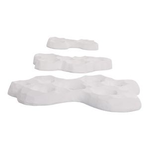 FALLONLEY SET OF 3 WHITE WALL SCULPTURES 14 (IN) 3