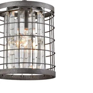 Nadina 7'' Wide 1-Light Mini Pendant - Silverdust Iron 4