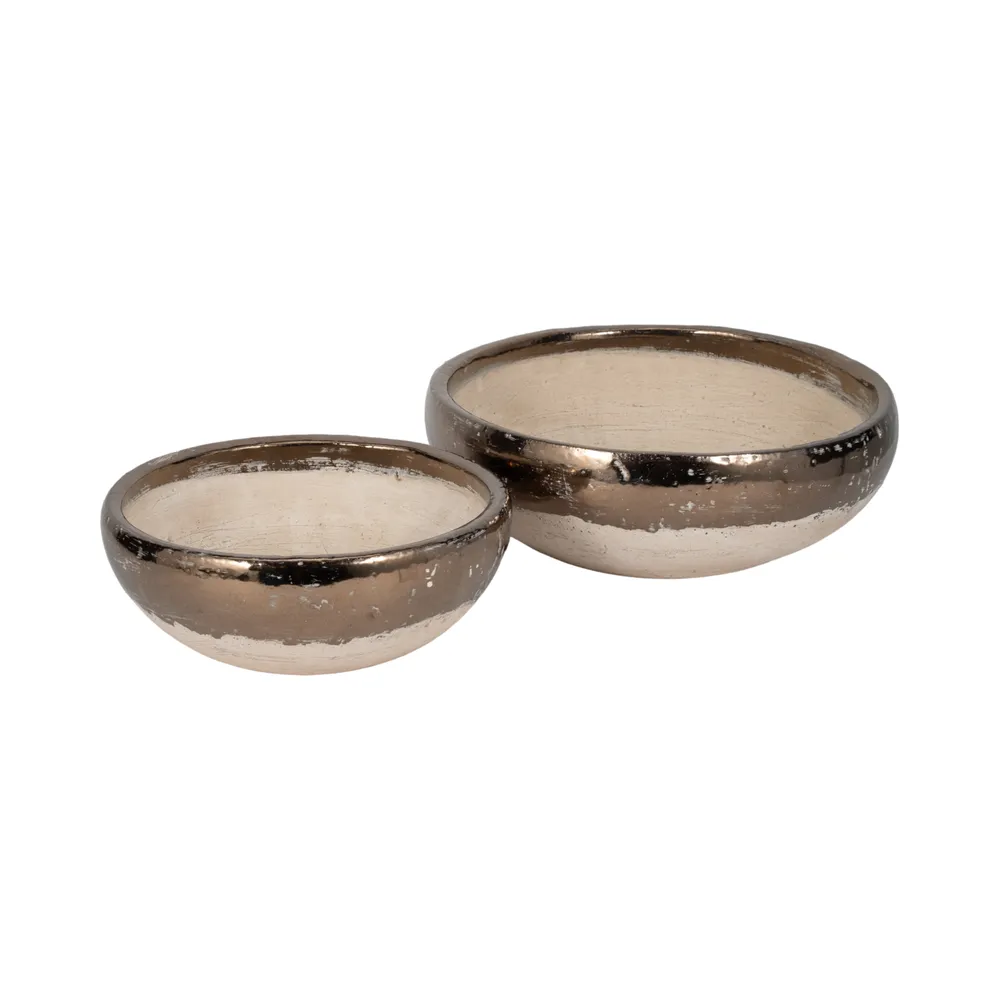 DANFORTHMILL SET OF 2 GRAY BOWLS 5 (IN)