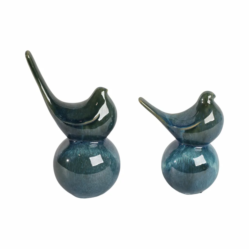 HAYFIELDMOOR SET OF 2 BLUE DECOR 9 (IN)