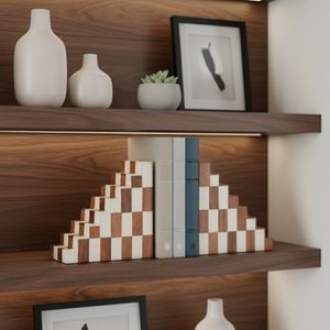 KIRAGROVE SET OF 2 IVORY BOOKENDS 6 (IN) 10