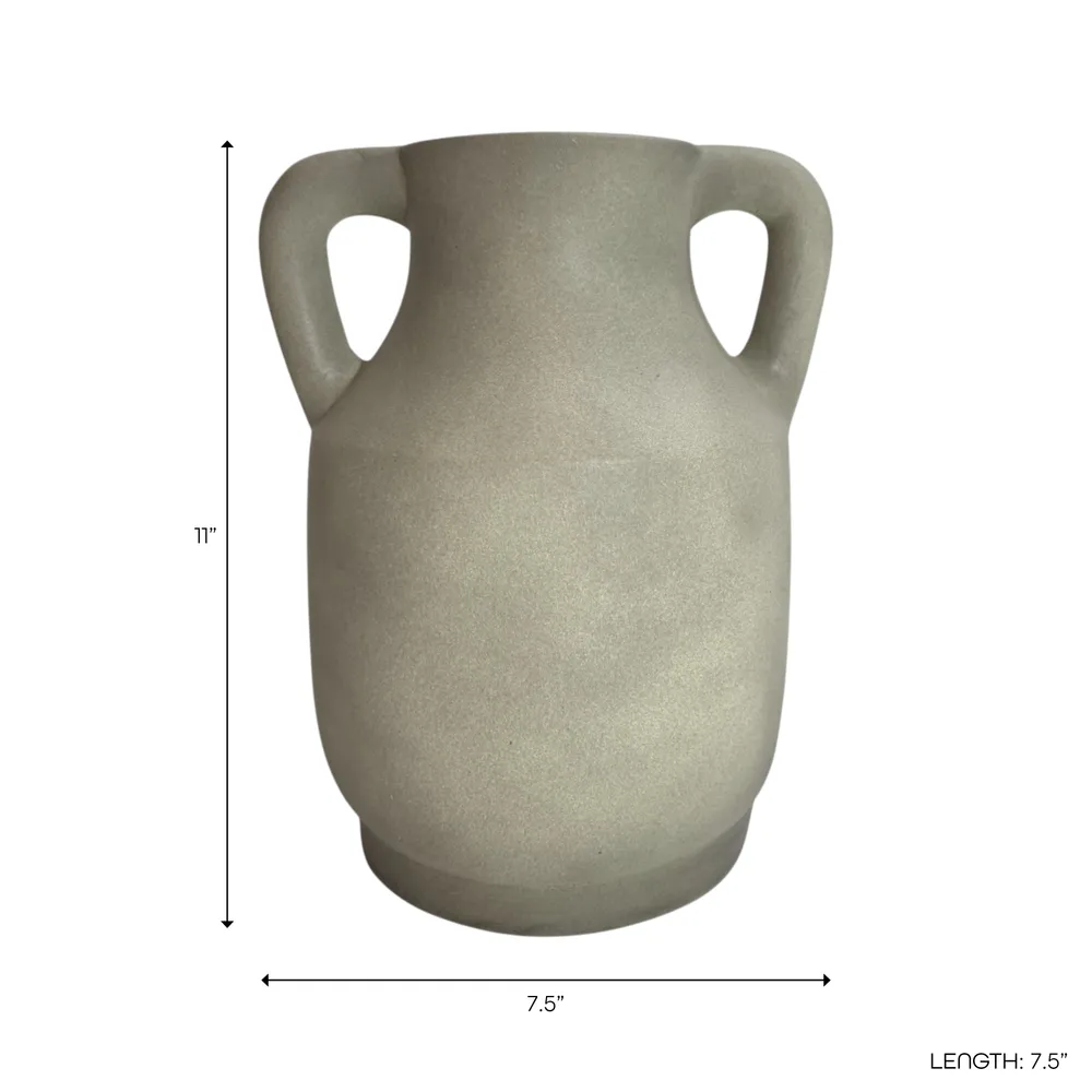 CALMOOR GREEN VASE 11 (IN)