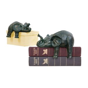 Sprawling Elephant Bookend - Set of 2 5