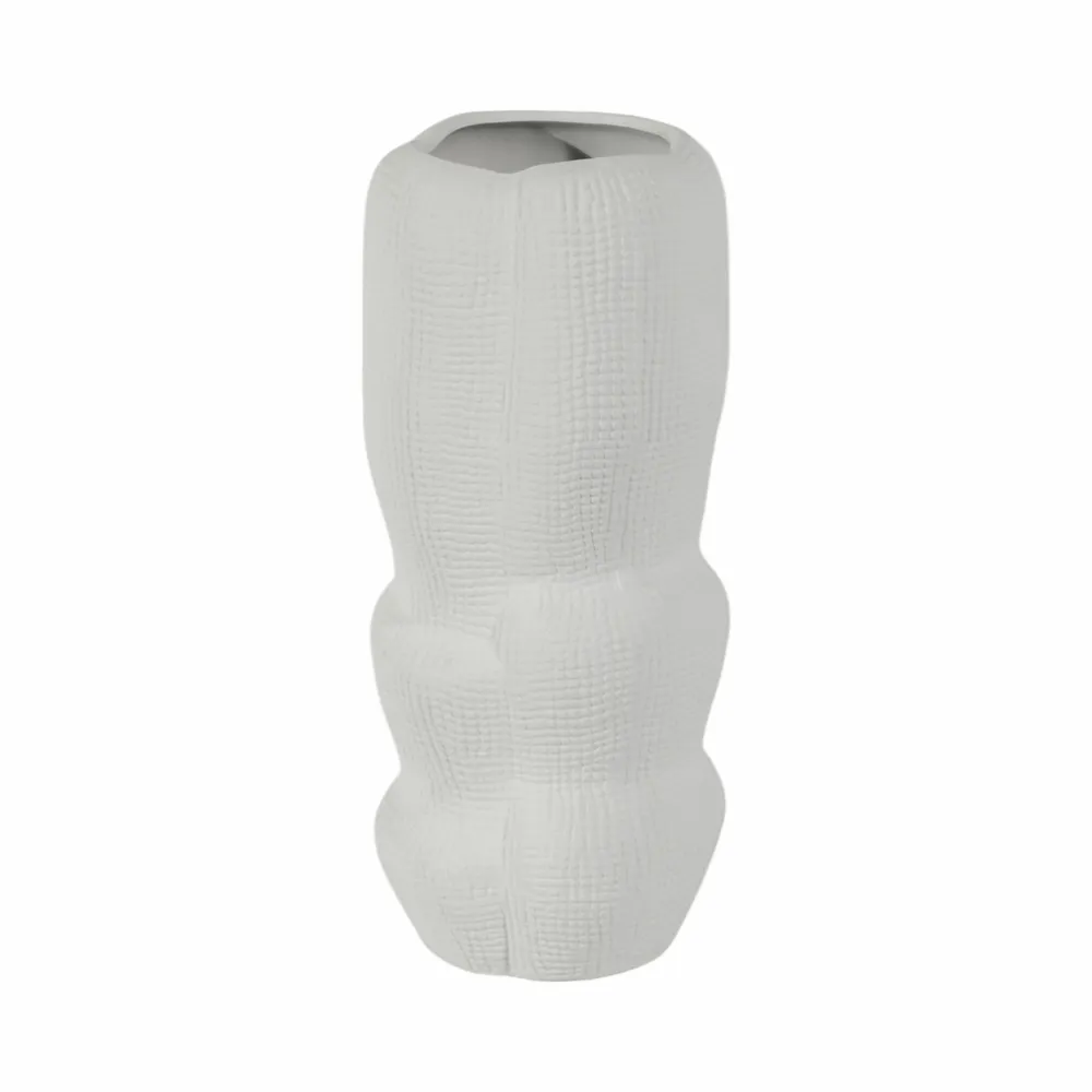REGANWIND WHITE VASE 12 (IN)