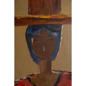 Framed Stylized Man in Hat Painting 3