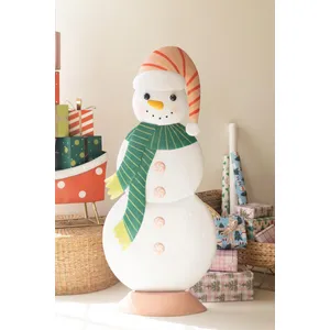 Large Metal Colorful Snowman 1