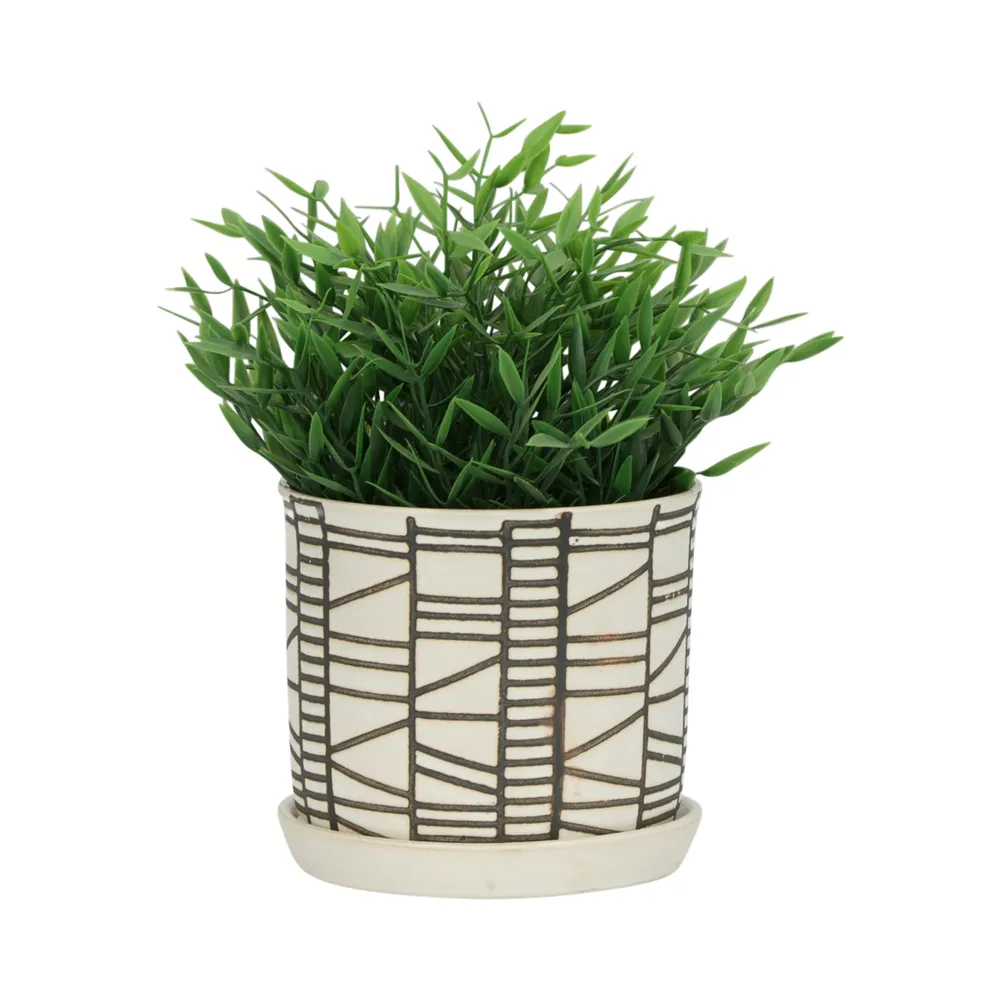 HOUSTONLAKE SET OF 2 IVORY PLANTER 7 (IN)