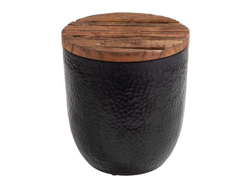 Duskan Storage Side Table Natural & Black 3