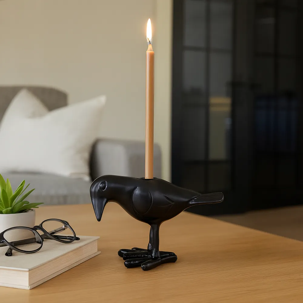 BAXTERCLIFF BLACK CANDLE HOLDER 4 (IN)
