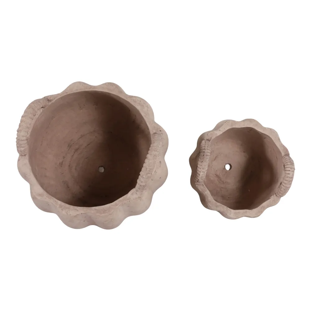THEAHAM SET OF 2 ORANGE PLANTER 10 (IN)