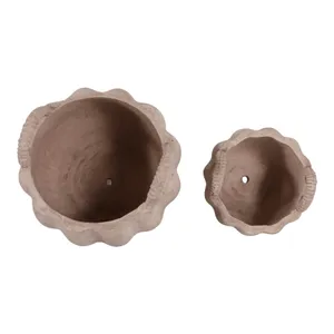 THEAHAM SET OF 2 ORANGE PLANTER 10 (IN) 7