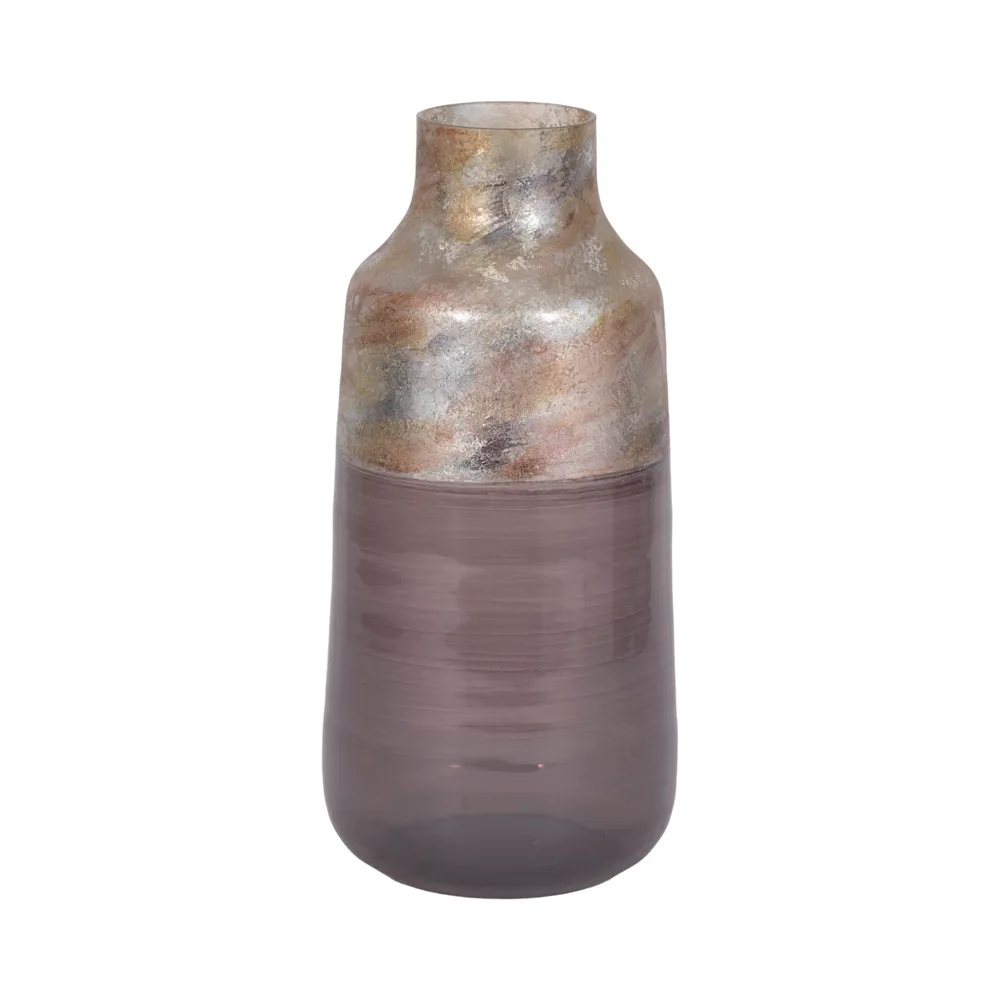 ORIONPARK GRAY GLASS VASE 15 (IN)