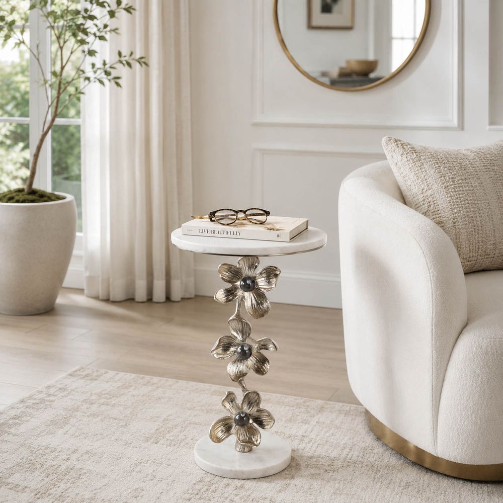 ETHANLAKE WHITE TABLE 22 (IN)