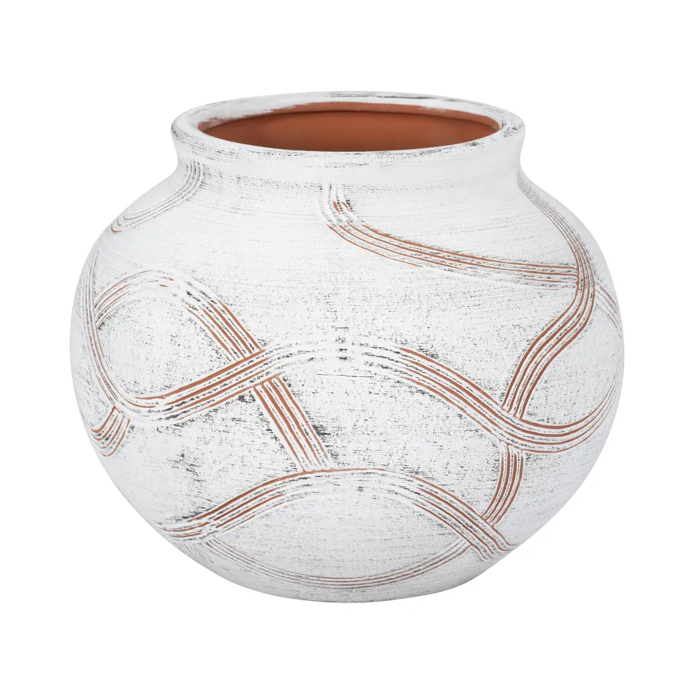 OLIVERWORTH WHITE VASE 7 (IN)
